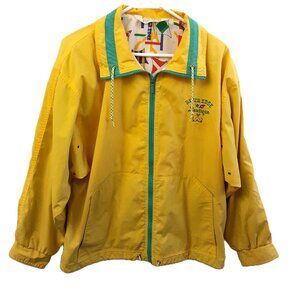 VTG River Edge Nautique Embroidered Wind Breaker Jacket XL Lined Full Zip